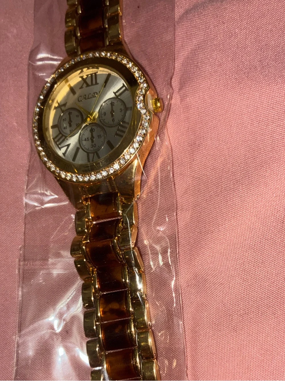 Gold tone and Tortoiseshell  Watch
